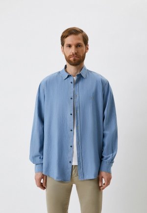 Рубашка джинсовая Trussardi. Цвет: голубой