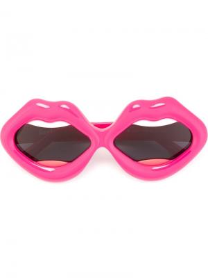 Солнцезащитные очки Bubblegum Lips Linda Farrow Gallery. Цвет: розовый и фиолетовый