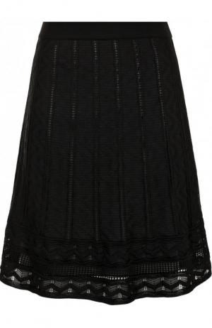 Однотонная мини-юбка фактурной вязки M Missoni. Цвет: черный