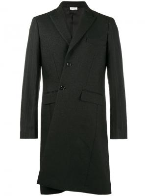 Длинное асимметричное пальто Comme Des Garçons Homme Plus. Цвет: чёрный