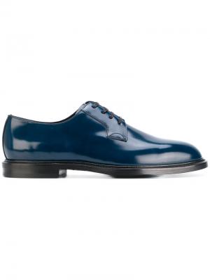 Ботинки-дерби на шнуровке Dolce & Gabbana. Цвет: синий