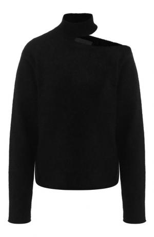 Пуловер с воротником-стойкой RTA. Цвет: черный