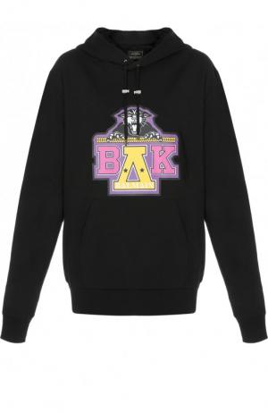 Хлопковый пуловер с капюшоном  x Beyoncé Balmain. Цвет: черный