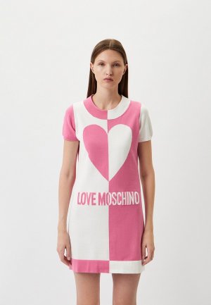Платье Love Moschino. Цвет: розовый