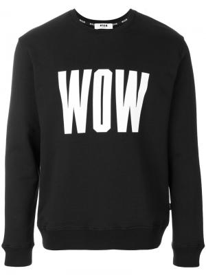 Wow print sweatshirt MSGM. Цвет: чёрный
