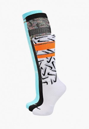 Носки и гольфы 2 пары Nike. Цвет: разноцветный