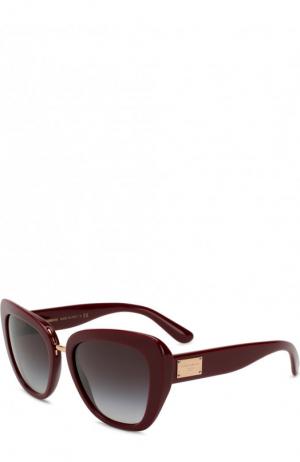 Солнцезащитные очки Dolce & Gabbana. Цвет: бордовый