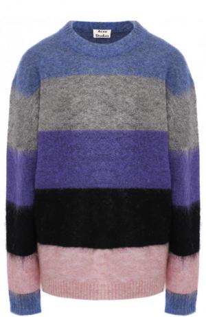 Пуловер в полоску с круглым вырезом Acne Studios. Цвет: разноцветный