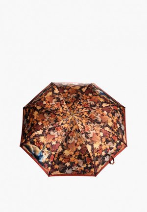 Зонт складной Fabretti. Цвет: коричневый