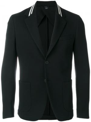 Пиджак с полосками на воротнике Fendi. Цвет: чёрный