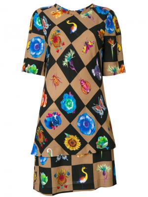 Платье миди в ромбик Etro. Цвет: многоцветный