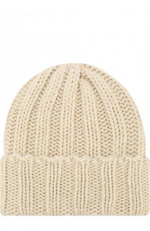 Кашемировая шапка фактурной вязки Inverni. Цвет: белый