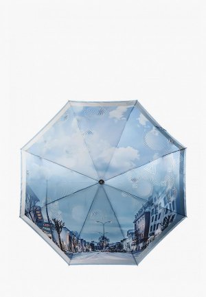 Зонт складной Fabretti. Цвет: голубой