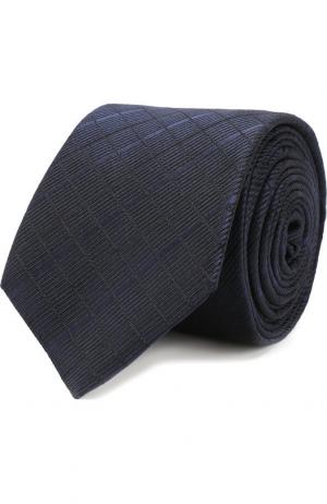 Шелковый галстук HUGO. Цвет: темно-синий