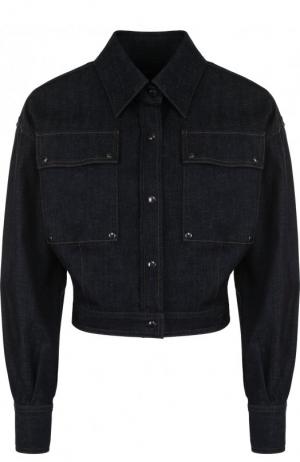 Укороченная джинсовая куртка с отложным воротником Tom Ford. Цвет: темно-синий