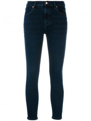 Укороченные джинсы скинни J Brand. Цвет: синий