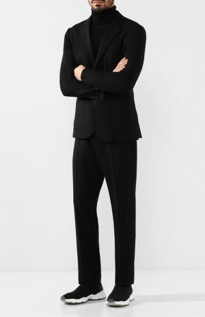 Шерстяной костюм с пиджаком на двух пуговицах Z Zegna. Цвет: черный