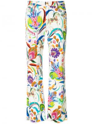 Укороченные джинсы с цветочным принтом Etro. Цвет: многоцветный