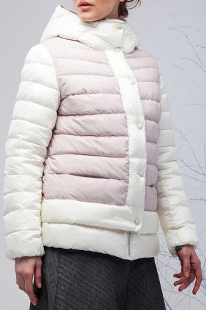 Куртка зимняя Clasna. Цвет: молочный