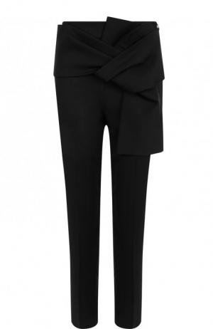 Укороченные шерстяные брюки с поясом Dorothee Schumacher. Цвет: черный