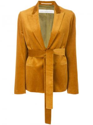 Приталенный пиджак с поясом Golden Goose Deluxe Brand. Цвет: коричневый