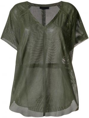 Блузка с V-образным вырезом Drome. Цвет: зелёный