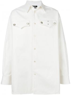 Рубашка с карманами клапанами Calvin Klein. Цвет: белый