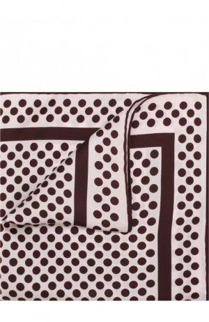 Шелковый платок с узором Tom Ford. Цвет: светло-розовый