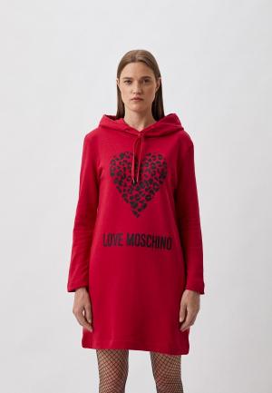 Платье Love Moschino. Цвет: фуксия
