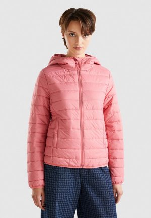 Куртка утепленная United Colors of Benetton. Цвет: розовый