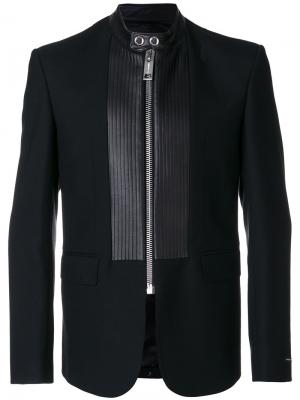 Пиджак с панельным дизайном на молнии Les Hommes. Цвет: чёрный