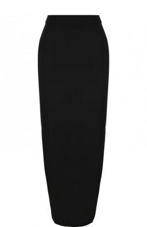 Однотонная юбка-карандаш из вискозы Isabel Benenato. Цвет: черный