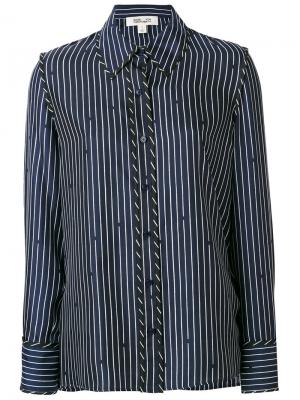 Рубашка в горошек и полоску Dvf Diane Von Furstenberg. Цвет: синий
