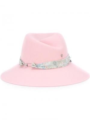 Шляпа с элементом булавки Maison Michel. Цвет: розовый и фиолетовый