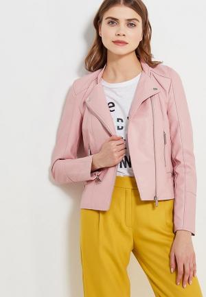 Куртка кожаная Vero Moda. Цвет: розовый