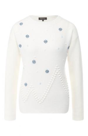 Кашемировый пуловер Loro Piana. Цвет: белый