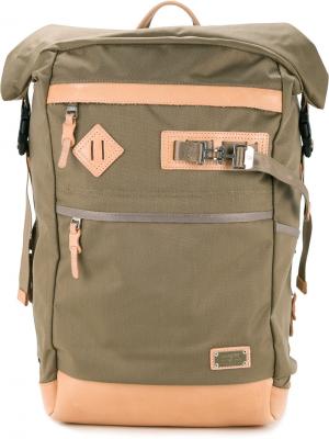Квадратный рюкзак As2ov. Цвет: зелёный
