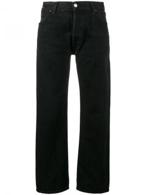 Укороченные прямые брюки с завышенной талией Re/Done. Цвет: чёрный