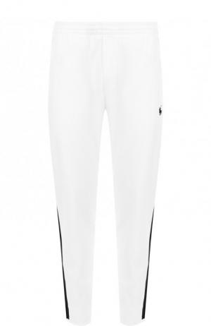 Хлопковые брюки с поясом на резинке Polo Ralph Lauren. Цвет: белый