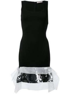 Облегающее платье с отделкой пайетками Christopher Kane. Цвет: чёрный