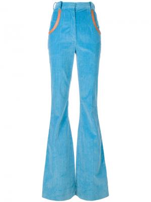 Расклешенные брюки с завышенной талией Nina Ricci. Цвет: синий