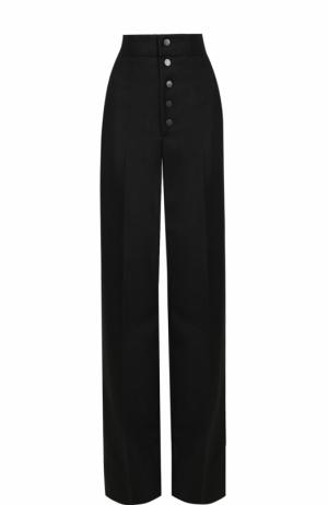 Шерстяные брюки прямого кроя со стрелками и завышенной талией Stella McCartney. Цвет: черный