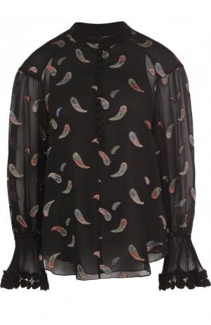 Блуза свободного кроя из смеси шелка и вискозы Chloé. Цвет: черный