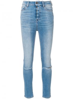 Приталенные джинсы скинни Unravel Project. Цвет: синий