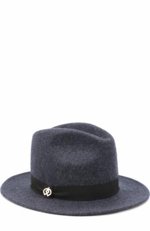 Фетровая шляпа с лентой Dsquared2. Цвет: темно-синий