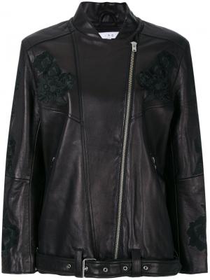 Куртка с цветочной вышивкой Iro. Цвет: чёрный
