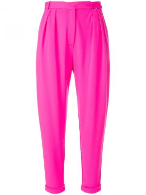 Укороченные зауженные брюки Styland. Цвет: розовый и фиолетовый
