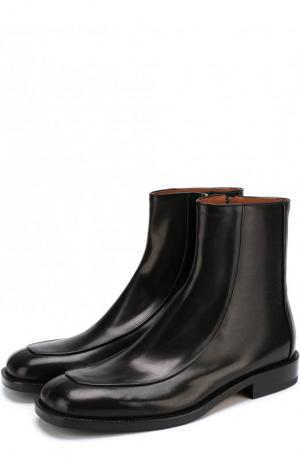Высокие кожаные ботинки на молнии Dries Van Noten. Цвет: черный
