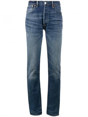 Прямые джинсы с завышенной талией X Cindy Crawford Re/Done. Цвет: синий