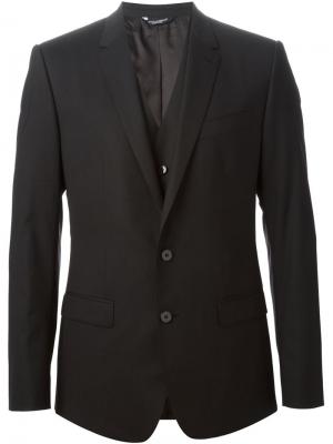 Классический костюм с жилеткой Dolce & Gabbana. Цвет: чёрный